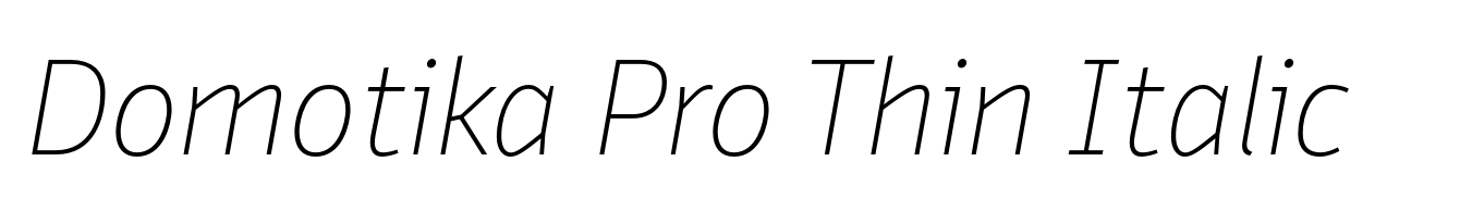 Domotika Pro Thin Italic